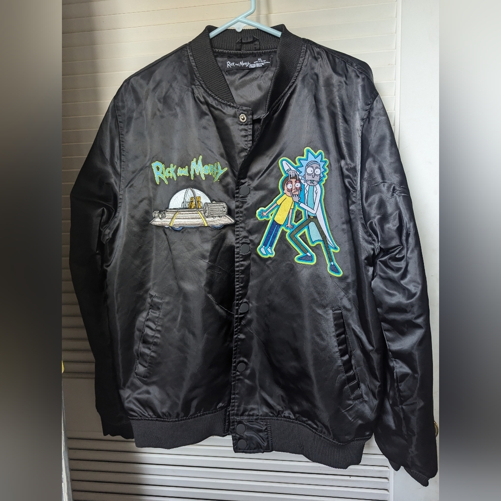 Rick And Morty Graphic Bomber Jacket black size XL